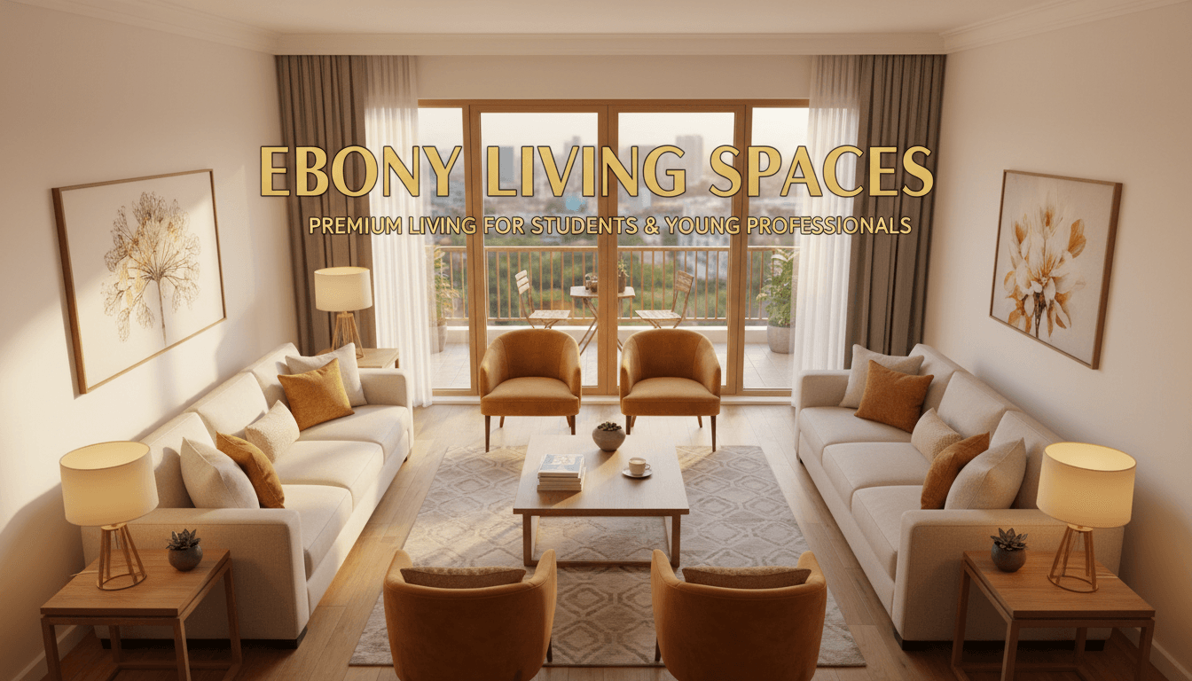Spacious, fully furnished luxury flat at Ebony Living Spaces with attached balcony and modern amenities