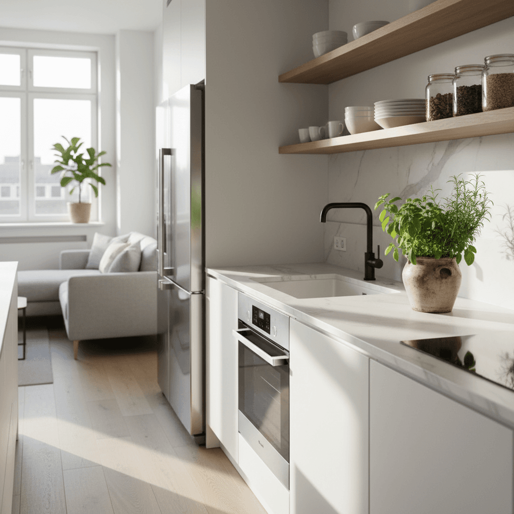 Modern kitchen with premium appliances