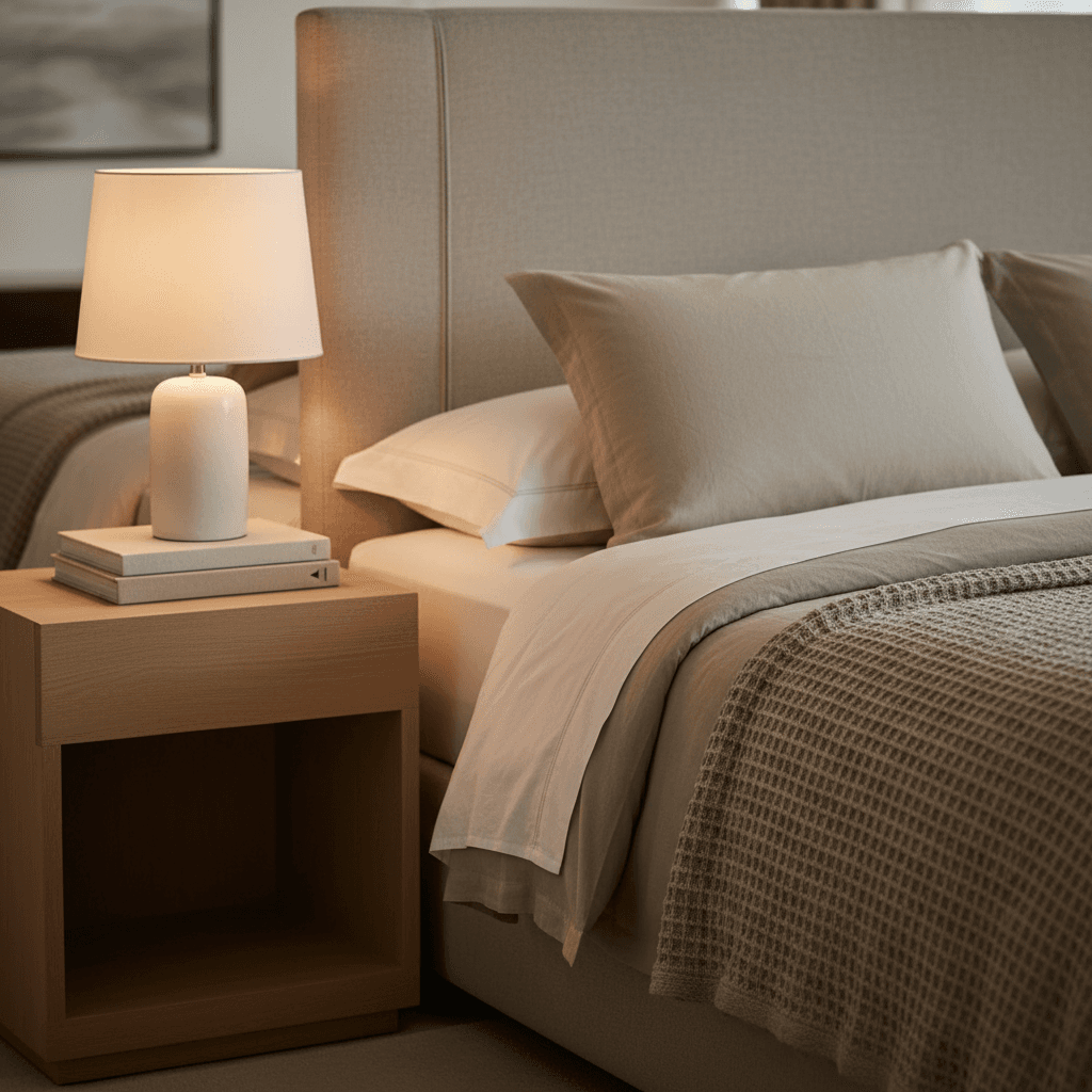 Well-appointed bedroom with balcony access